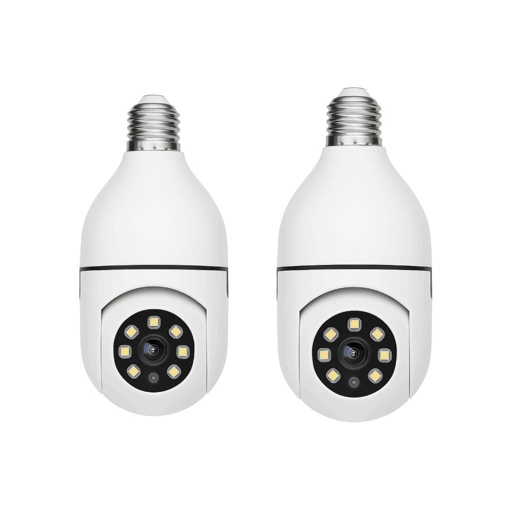 Câmeras Lâmpada Wi-Fi 360° com Visão Noturna e Controle pelo Celular – Fácil Instalação ✅