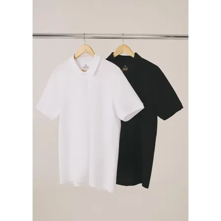 Kit Com 2 Camisas Polo Básicas Masculinas Em Piquet Hering