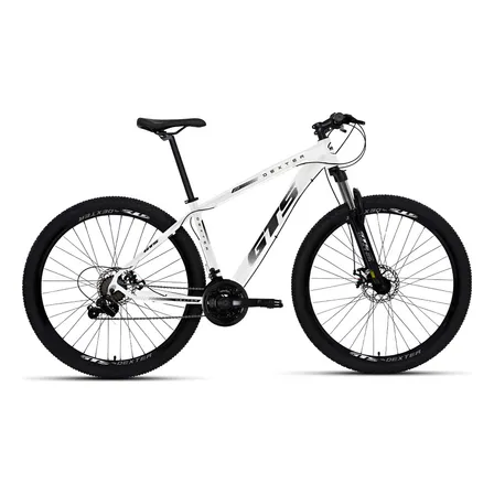 Bicicleta Aro 29 Gts Dexter 24 Marchas Freio A Disco Cor Branco Com Preto Tamanho Do Quadro 19