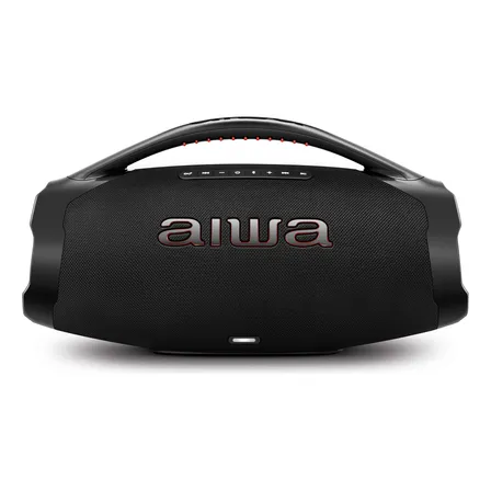 Caixa De Som Boombox Aiwa Aws-bbs-01-b Bluetooth Ip66 Tws Cor Preto 127/220v