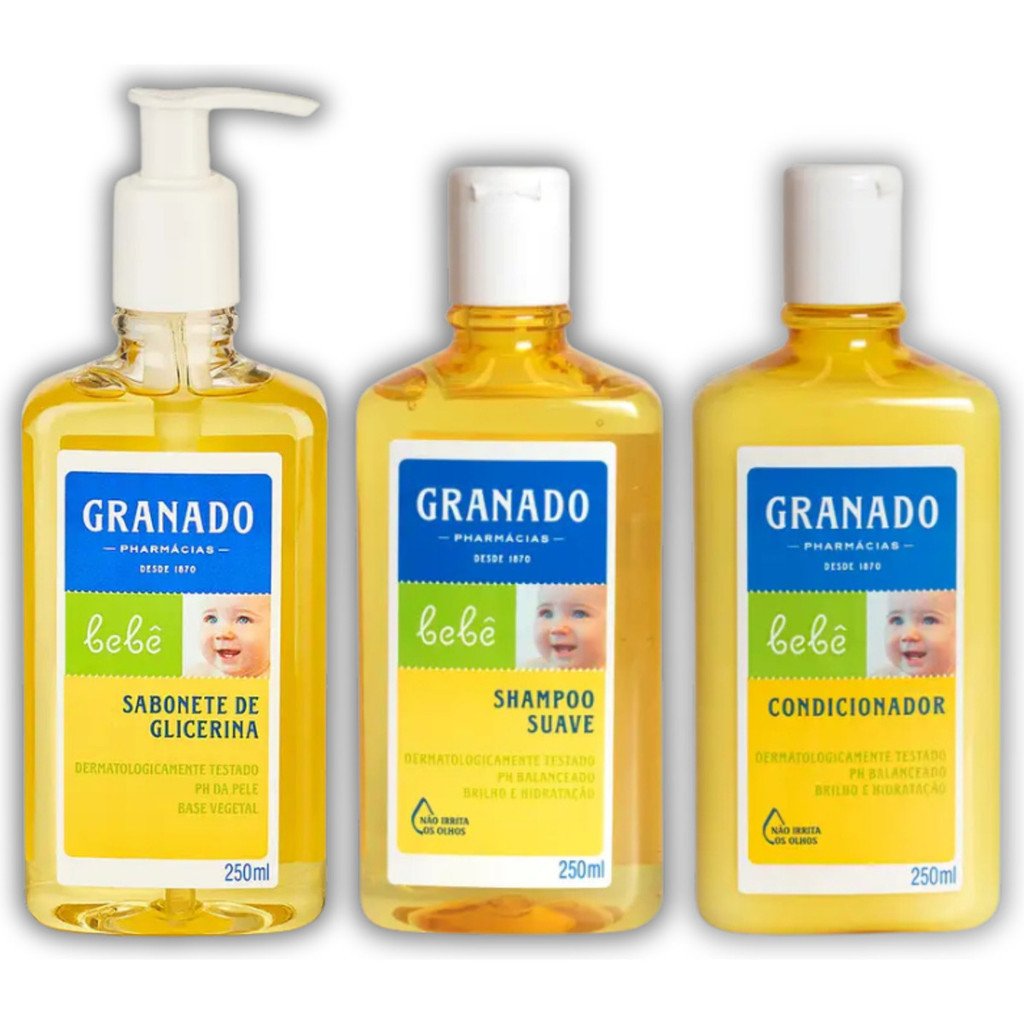 Kit Granado Bebê Shampoo Condicionador Sabonete Líquido Novo