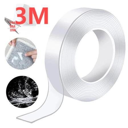 Kit Fita Magica Dupla 3Metro Ate 8Metro Face Super Forte Lavável Gel Auto Colante