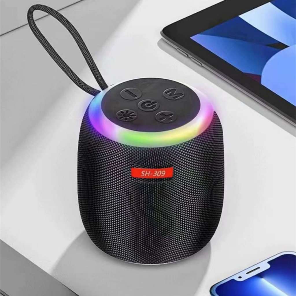 Caixa de Som Bluetooth Portátil Com Led RGB Tws Usb Sd Para Praia, Festa ou Viagem