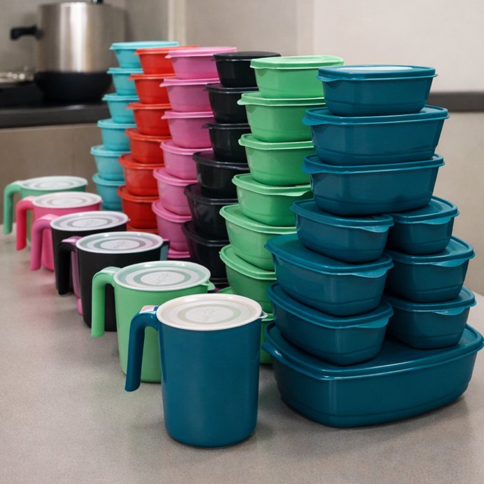 kit jogo de 11 peças + 1 Jarra com Tampa coisa de cozinha Potes Plásticos Vedação Alimentos