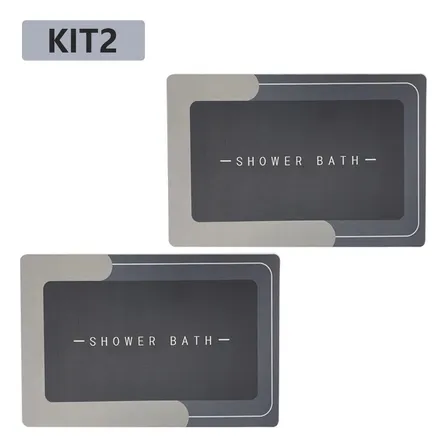 Kit2 Tapetes Para Banheiro Tapete Mágico Ultra  Para Absorçã