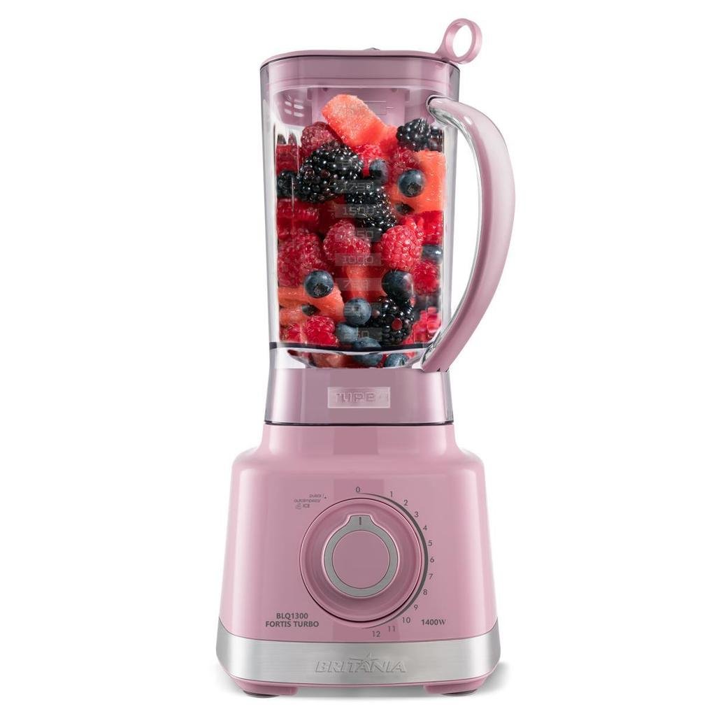 Liquidificador Rosa Britânia 1400W 3L 12 Velocidades BLQ1300RS