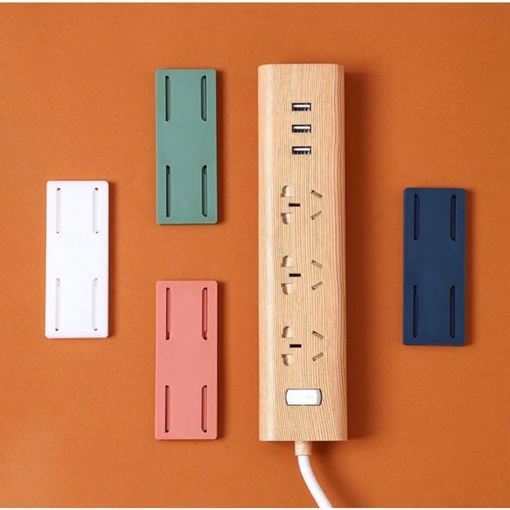 Adesivo Plug Suporte p/ Extensão Soquetes Fixar Filtro de Linha e Objetos Diversos/Household Auto-Adesivo Plugue Fixer Broca Livre Suporte Inteligente Adesivo Dupla Face Universal para Roteadores e Modem