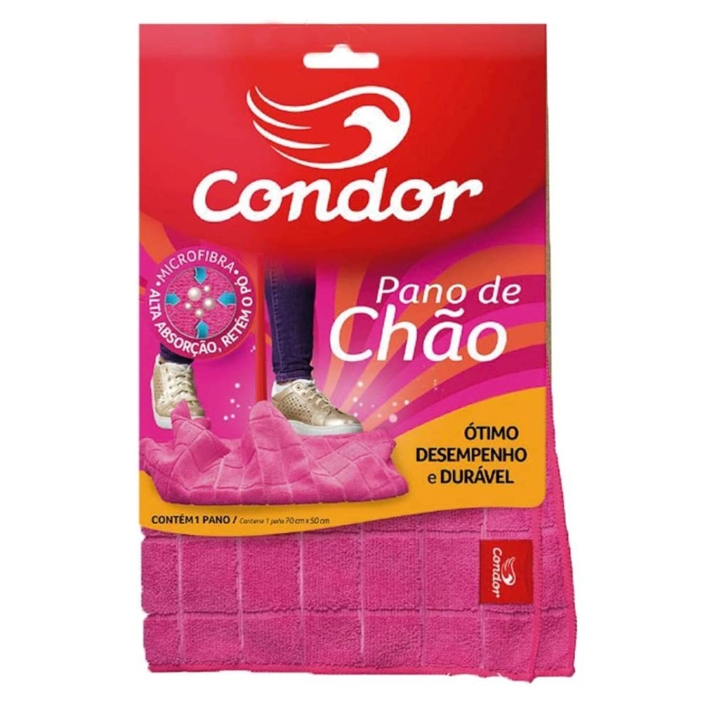 Pano de Chão 70x50 Grande para Limpeza Geral Pisos Janelas em Microfibra Condor 1676