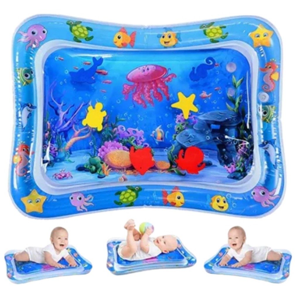 Tapete Infantil Interativo Bebê Inflável Água - Atividades Sensorial Almofada