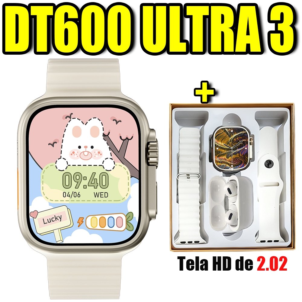 2026 Novo DT600 Ultra 3 Series 10 Relógio Inteligente Digital Masculino Feminino Smartwatch 2.18 inches